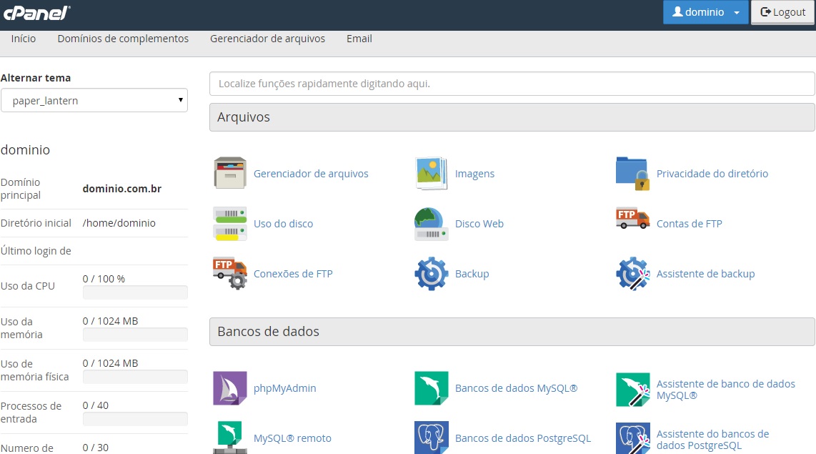 Painel cPanel